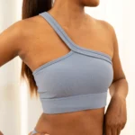 Asymmetrical-Ribbed Strappy-Bra-Light-Support